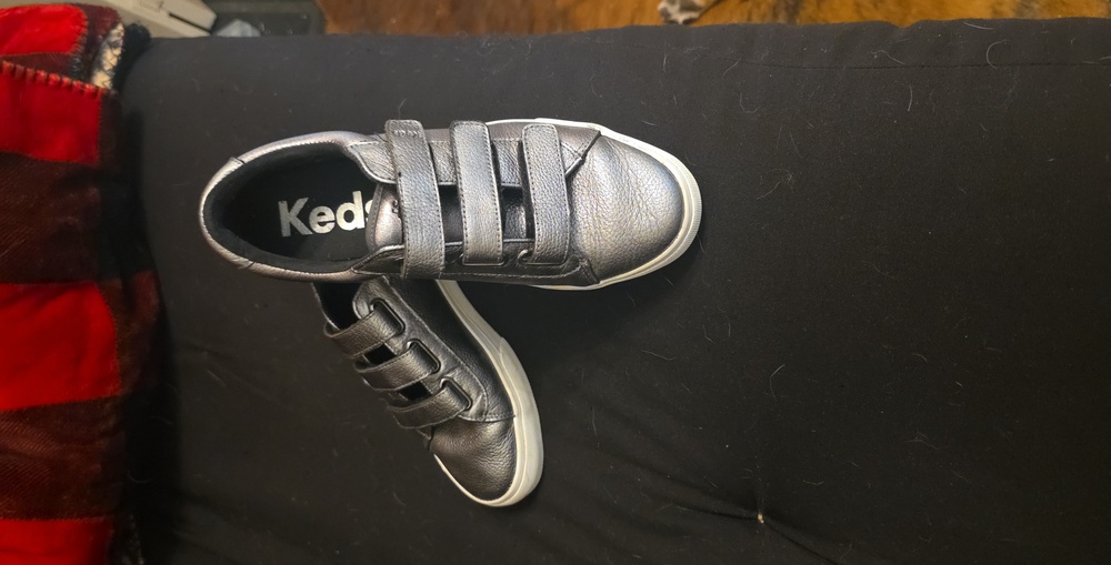 Women's Keds Metallic Gray Sneakers